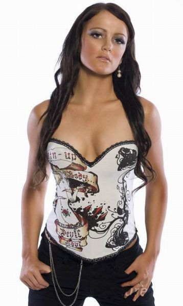 Corselete Branco Pin Up