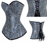 Corselete Leopard Cinza