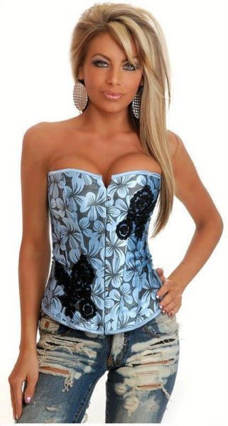 Corselete Azul & Preto