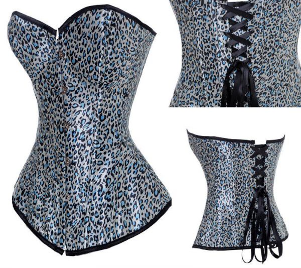 Corselete Leopard Cinza